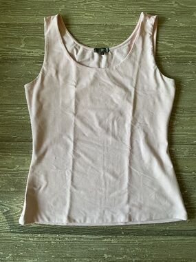 Judy P Smooth Tank Top, Pale Pink, Size M